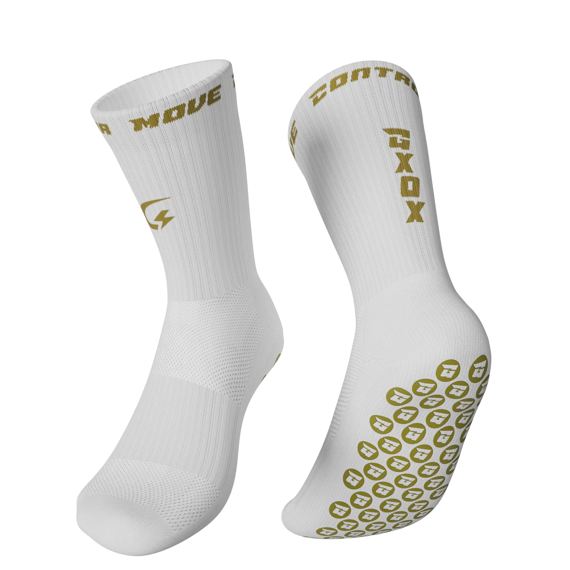 GXOX Gripsokken halflang wit