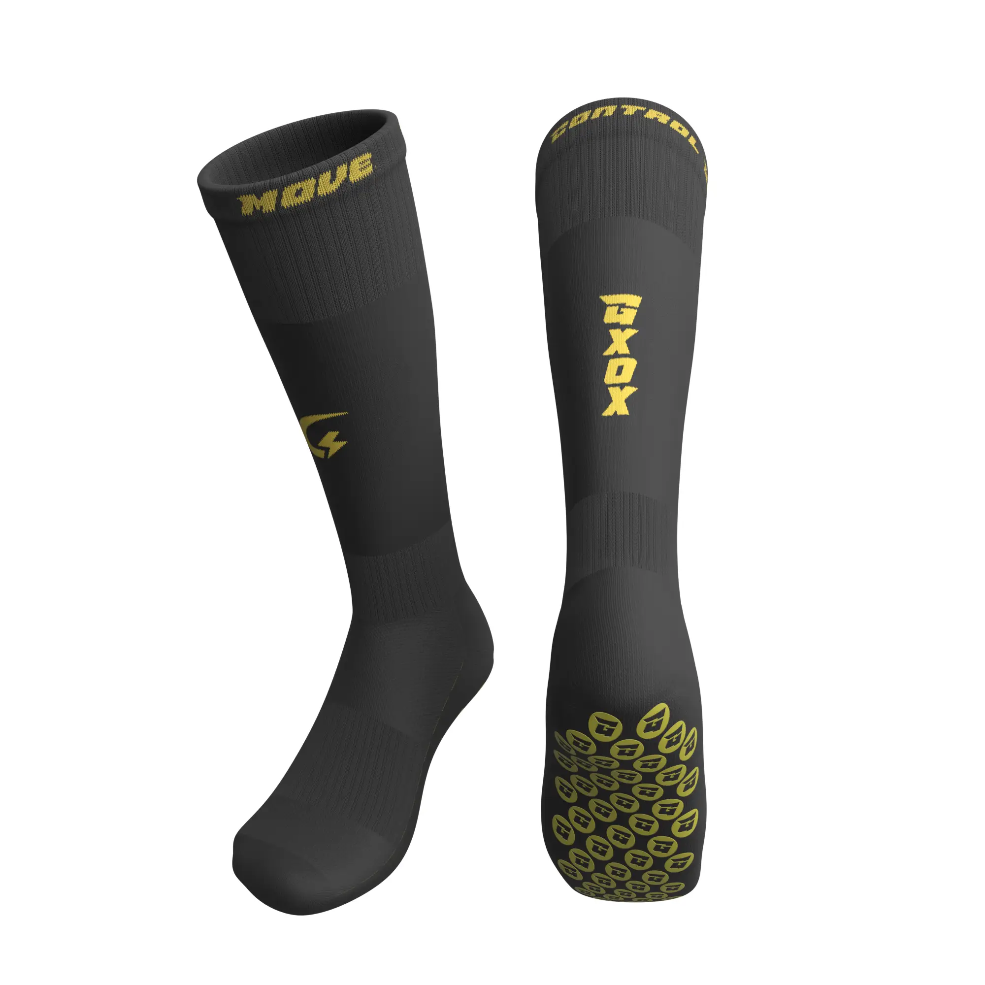 GXOX Gripsokken lang zwart