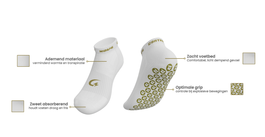 GXOX gripsokken USPs kort wit