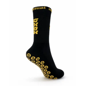 Chaussettes antidérapantes GXOX noires mi-longues dos