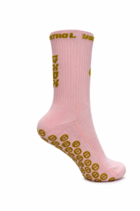 gripsok halflang roze achter