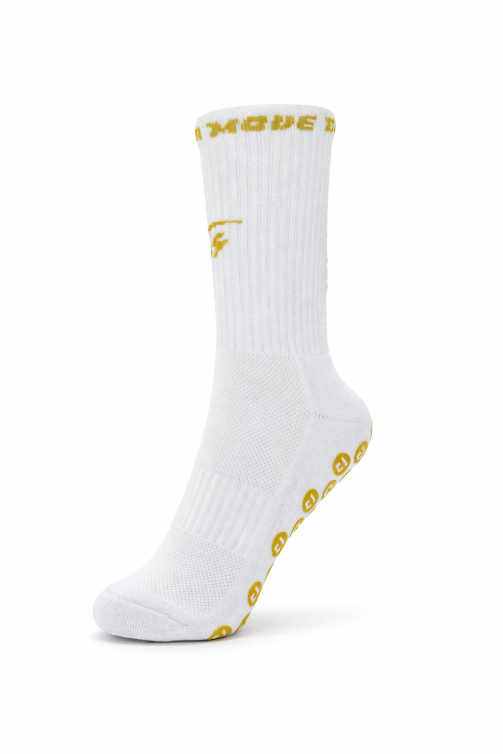 gripsok halflang wit voor