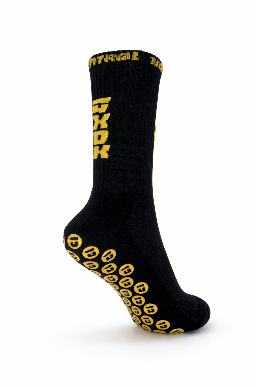 gripsok halflang zwart achter