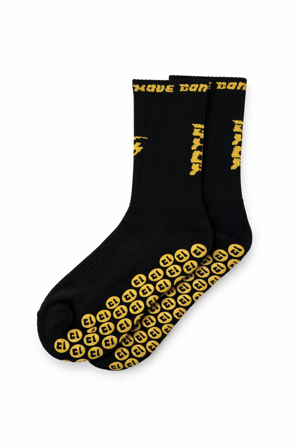 gripsok halflang zwart liggend