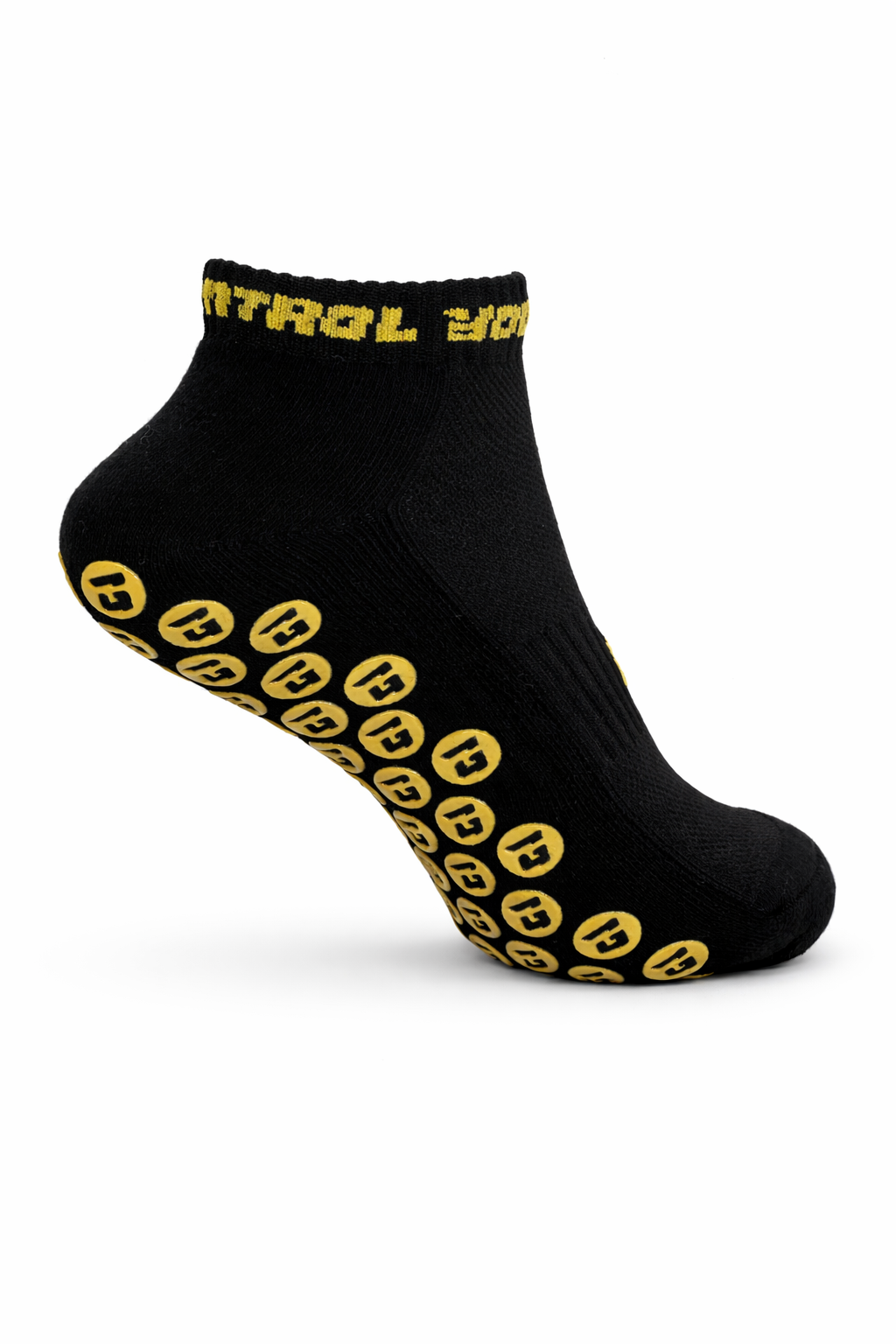 gripsok kort zwart achter