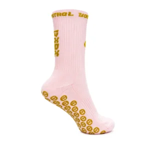 Chaussettes antidérapantes GXOX mi-longues roses au dos