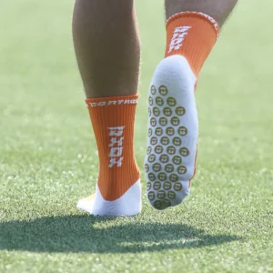 GXOX gripsokken halflang oranje lifestyle back