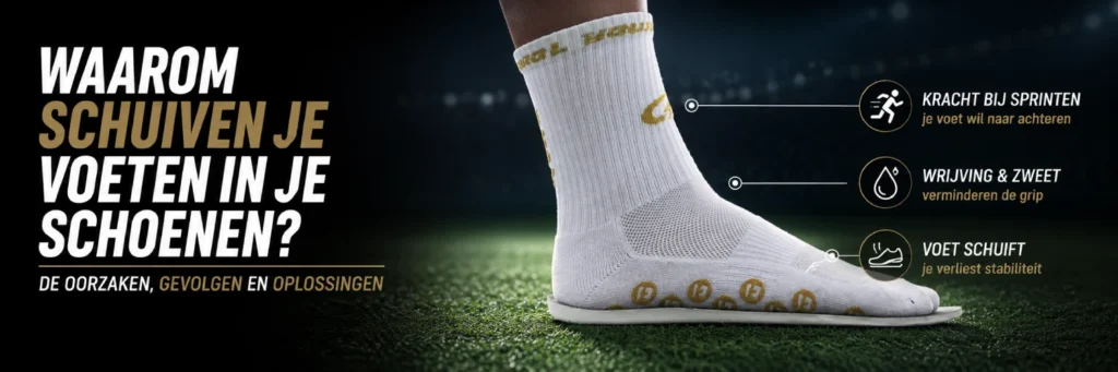 waarom schuiven voeten in schoenen banner